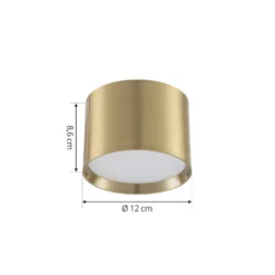 Foco LED Lindby Nivoria, Ø 12 cm, dorado, metal