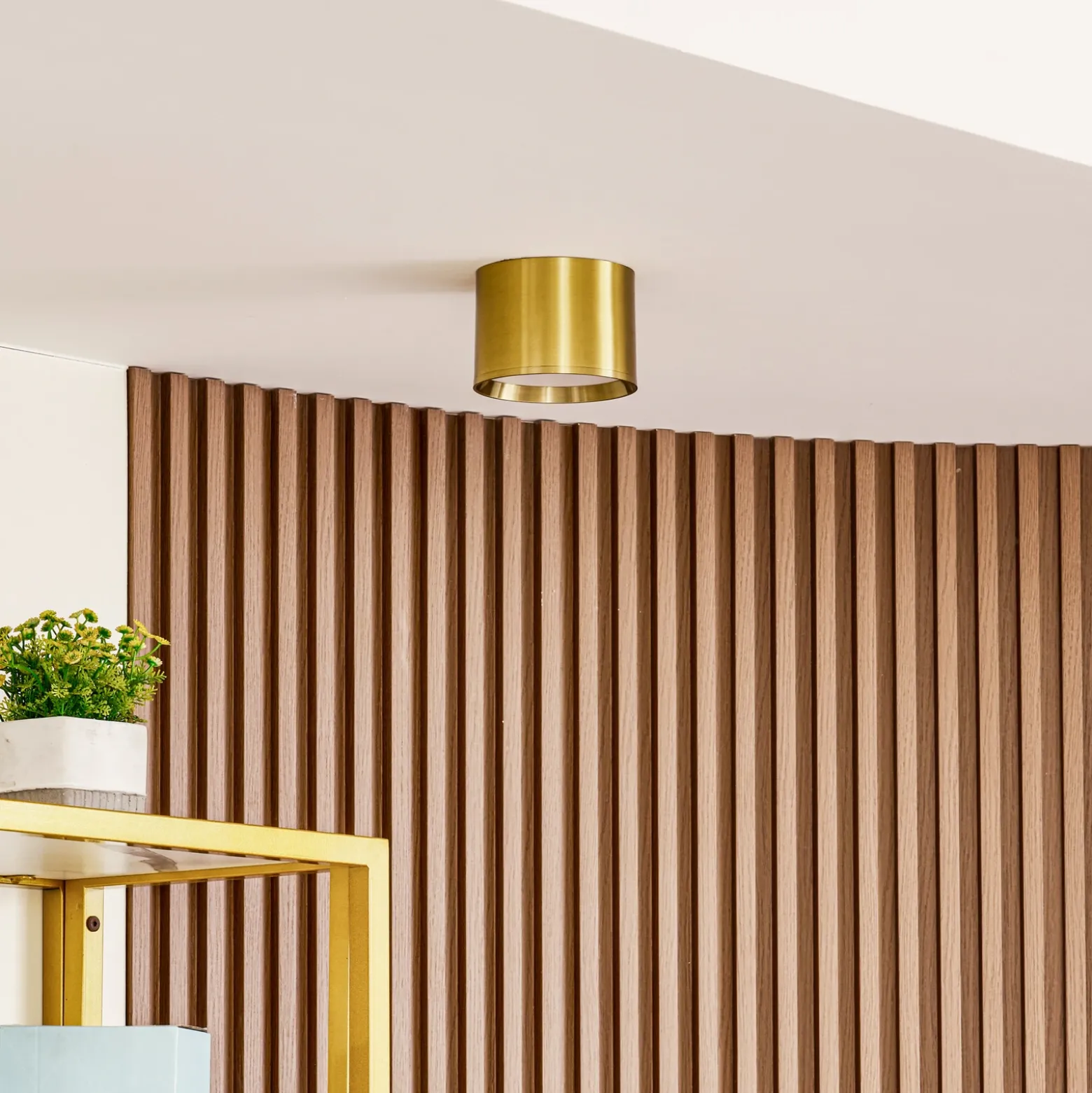 Foco LED Lindby Nivoria, Ø 12 cm, dorado, metal