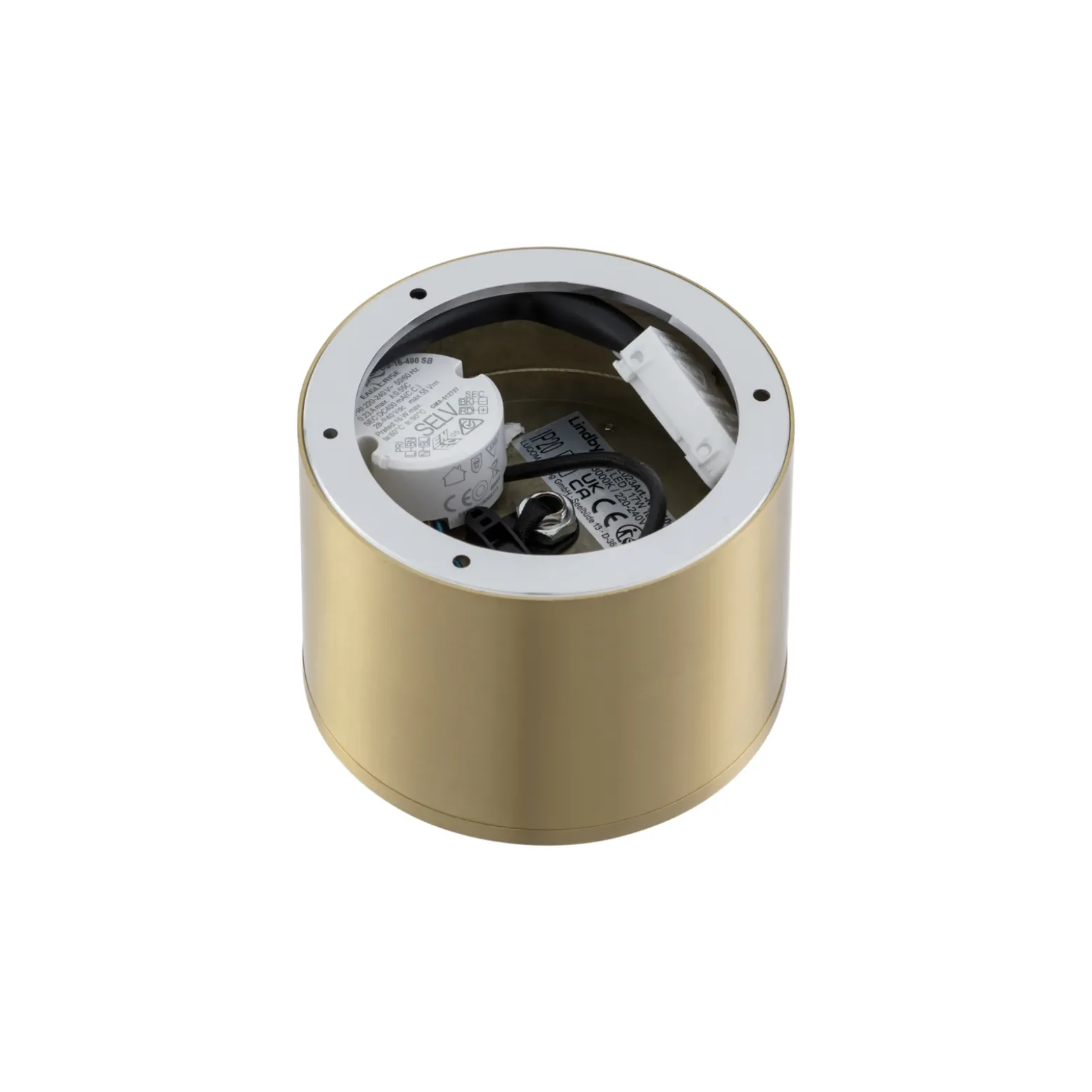 Foco LED Lindby Nivoria, Ø 12 cm, dorado, metal