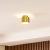 Foco LED Lindby Nivoria, 11 x 9 cm, dorado, metal