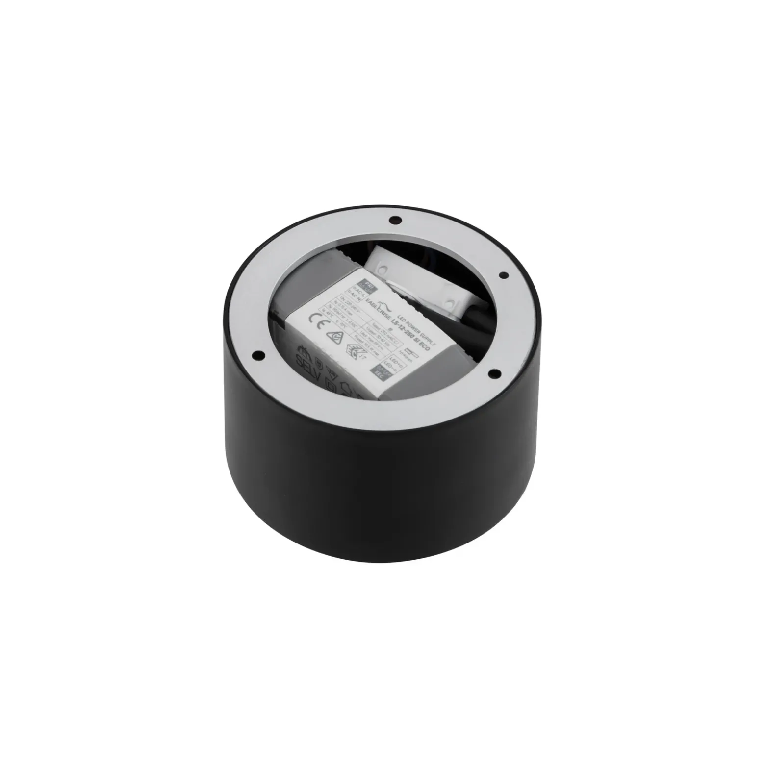 Foco LED Lindby Nivoria, 11 x 7 cm, negro, metal
