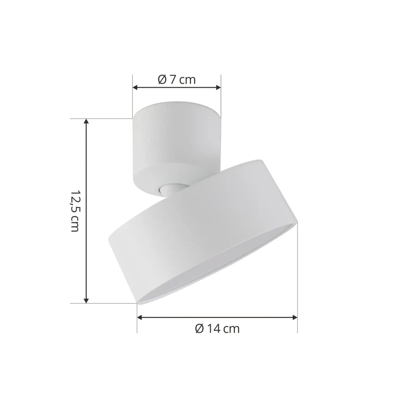 Foco LED Nivoria de Lindby, Ø 14 cm, blanco, orientable