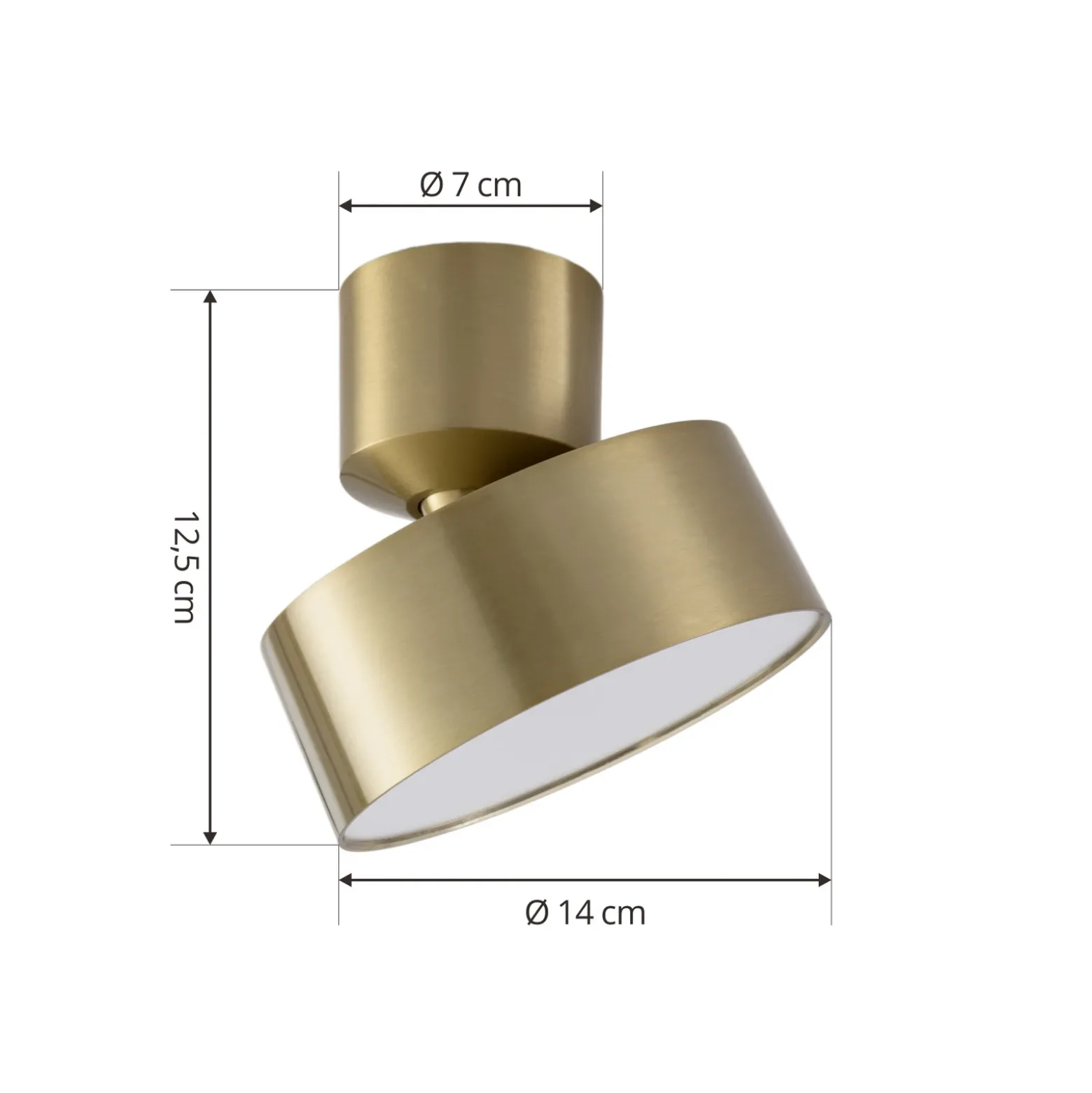 Foco LED Nivoria de Lindby, Ø 14 cm, color dorado, orientable