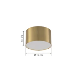 Foco LED Nivoria de Lindby, Ø11 cm, 9 W, dorado, metal