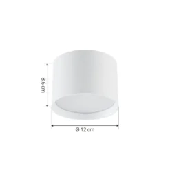 Foco LED Nivoria de Lindby, Ø 12 cm, 15 W, blanco, metal