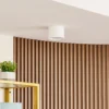 Foco LED Nivoria de Lindby, Ø 12 cm, 15 W, blanco, metal