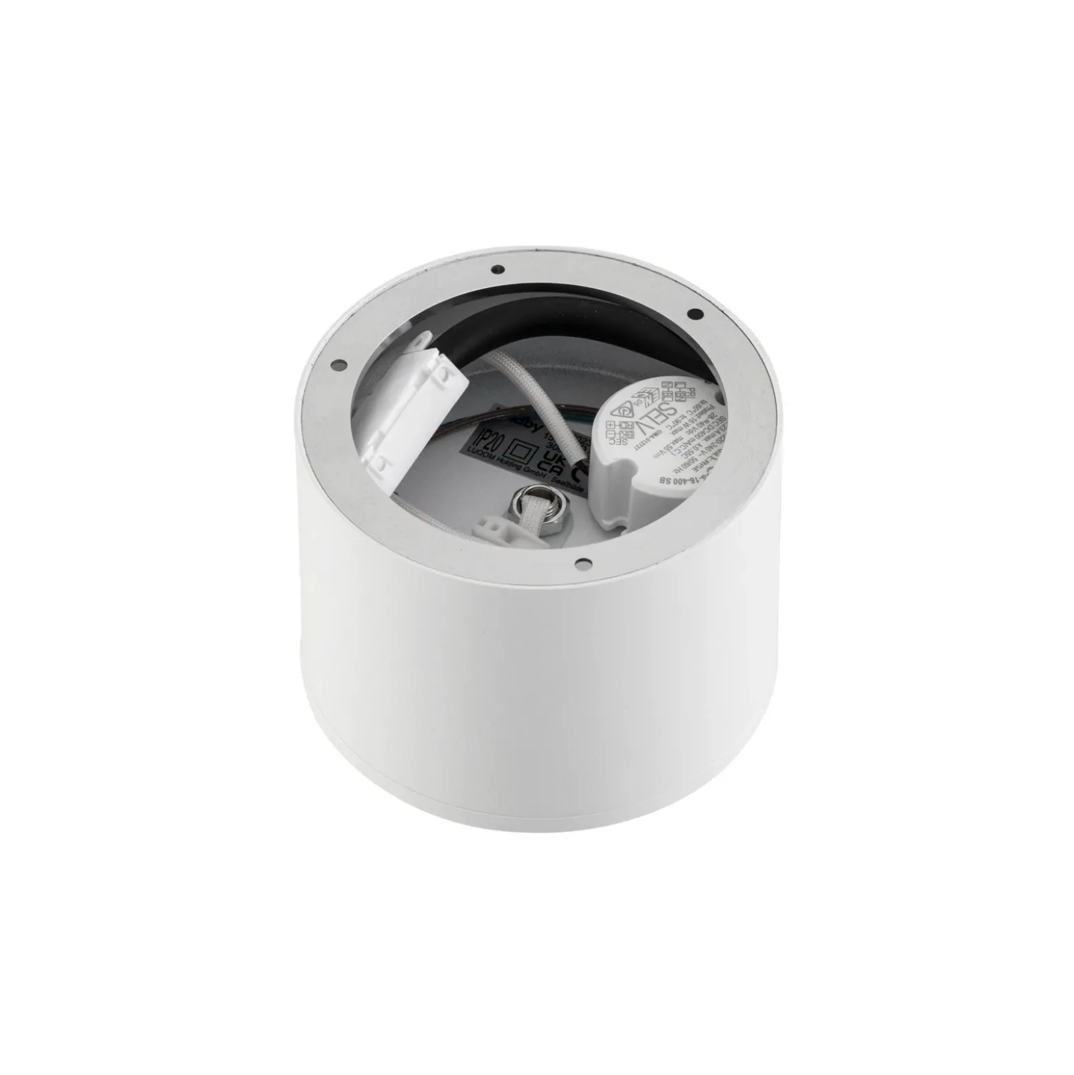 Foco LED Nivoria de Lindby, Ø 12 cm, 15 W, blanco, metal