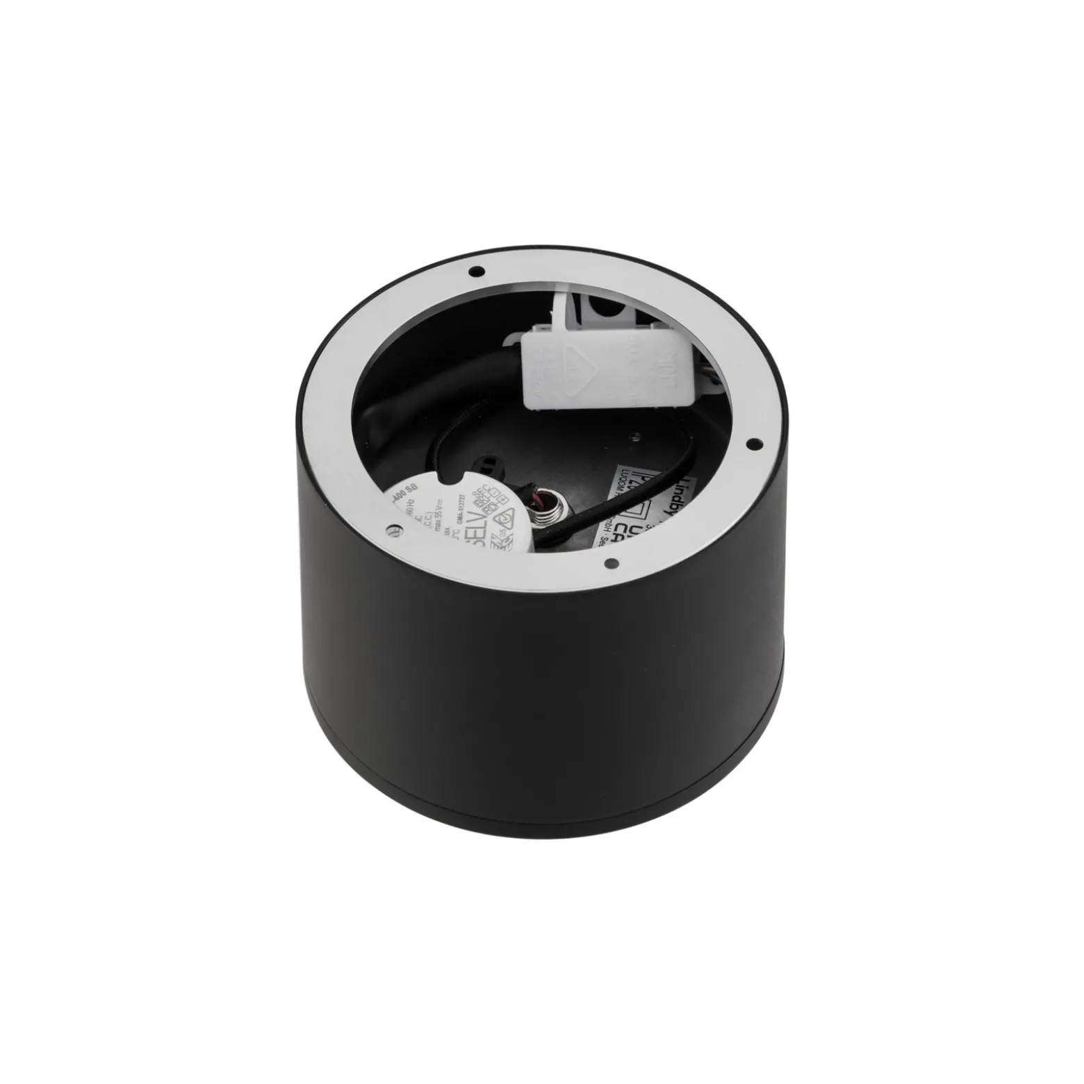 Foco LED Nivoria de Lindby, Ø 12 cm, 15 W, negro, metal