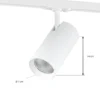 Foco LED para rieles Lindby Linaro, blanco, Ø 7 cm, aluminio, CCT