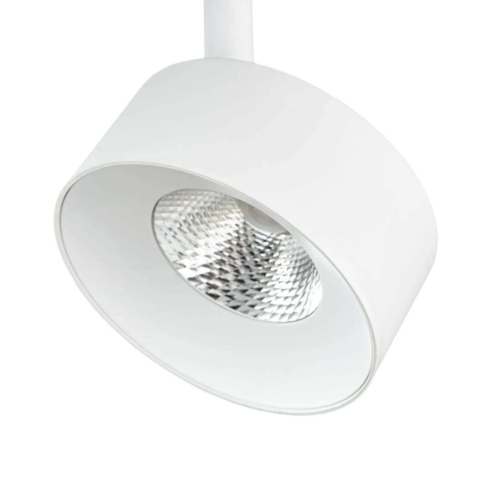 Foco LED para rieles Lindby Linaro, blanco, Ø 9,5 cm, 3000 K