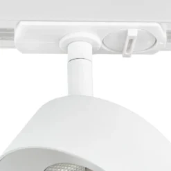 Foco LED para rieles Lindby Linaro, blanco, Ø 9,5 cm, 3000 K