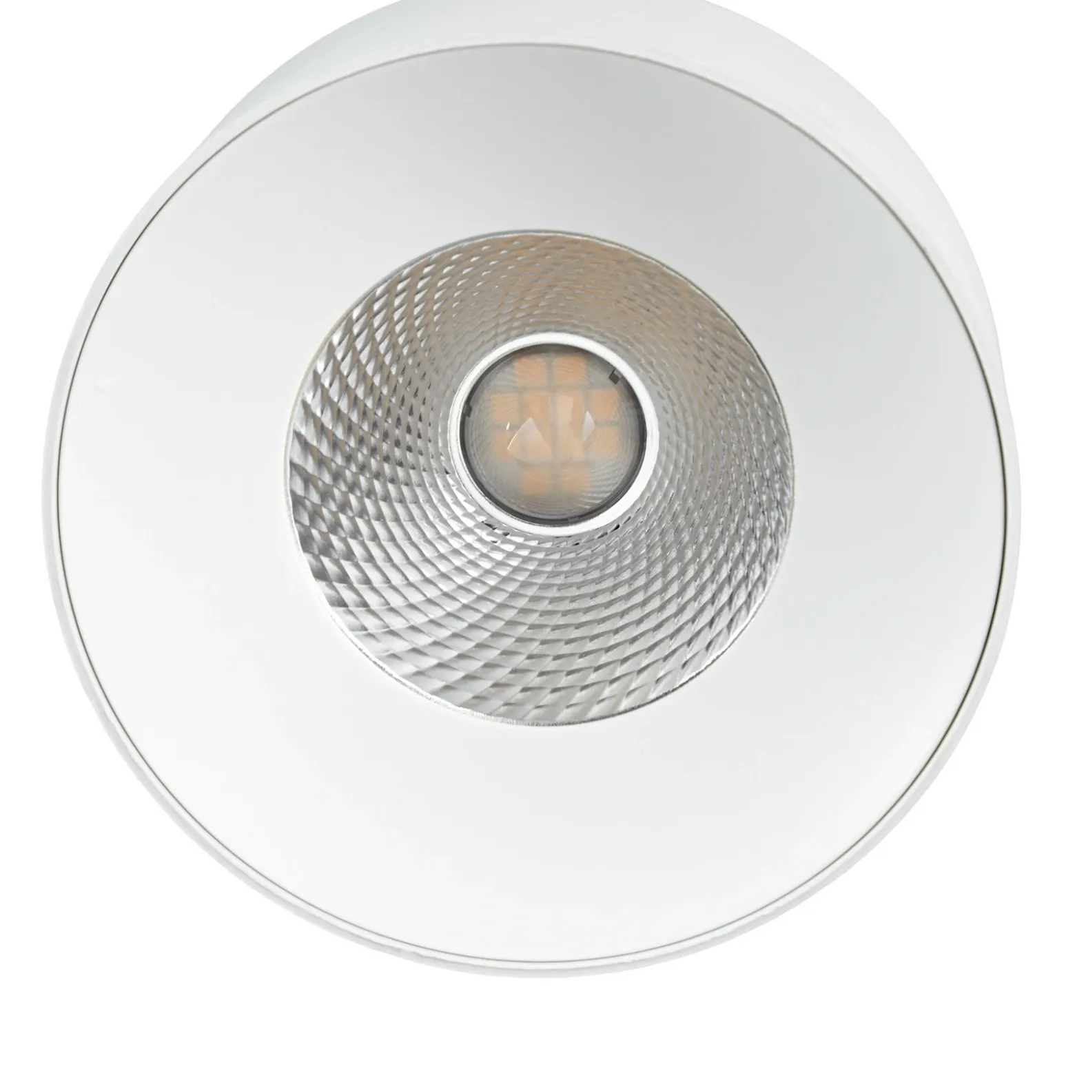 Foco LED para rieles Lindby Linaro, blanco, Ø 9,5 cm, 3000 K
