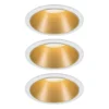 Foco LED Paulmann Cole, dorado-blanco, juego de 3