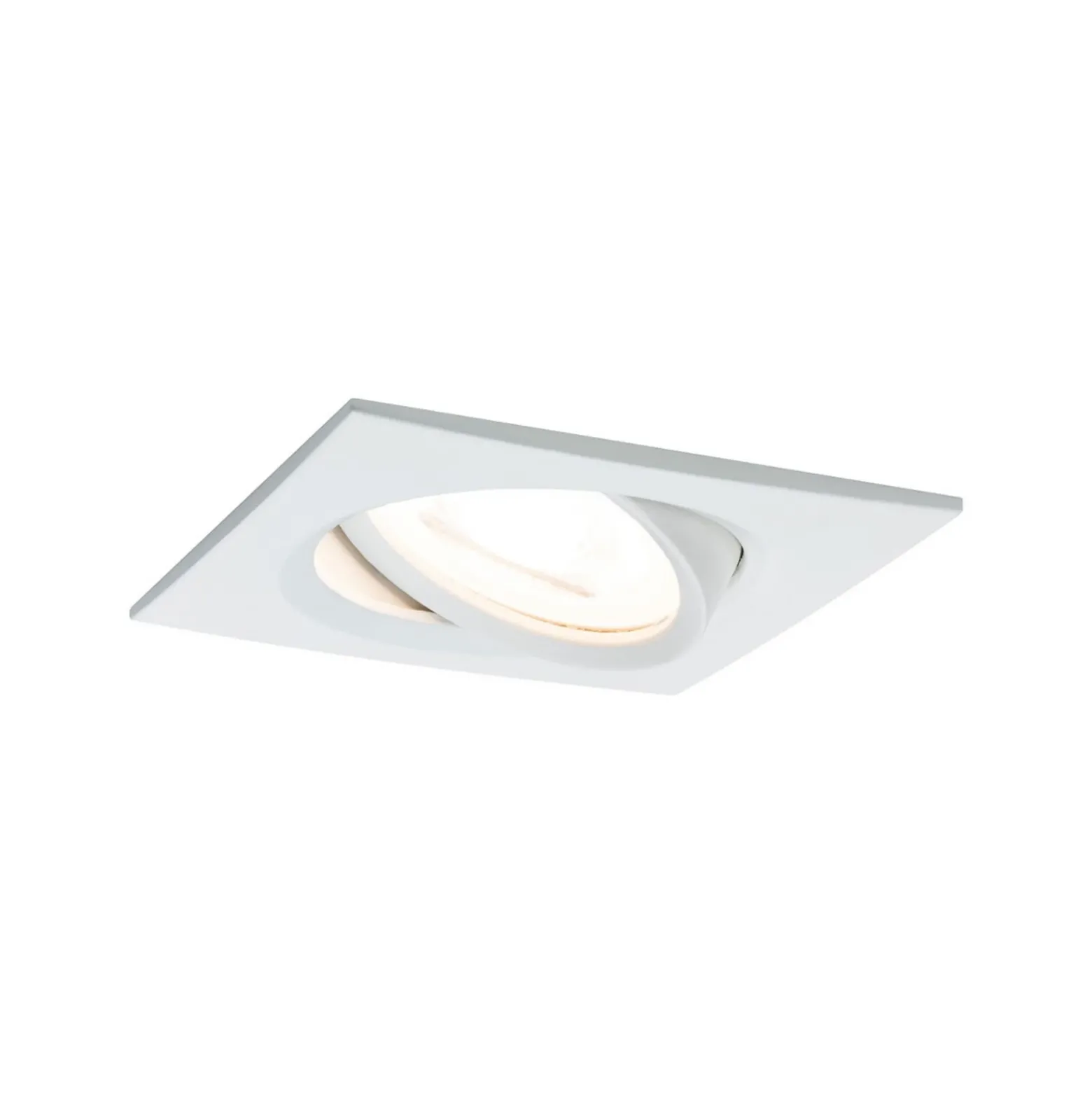 Foco LED Paulmann Nova Coin, angular, atenuable, blanco mate, 2700 K