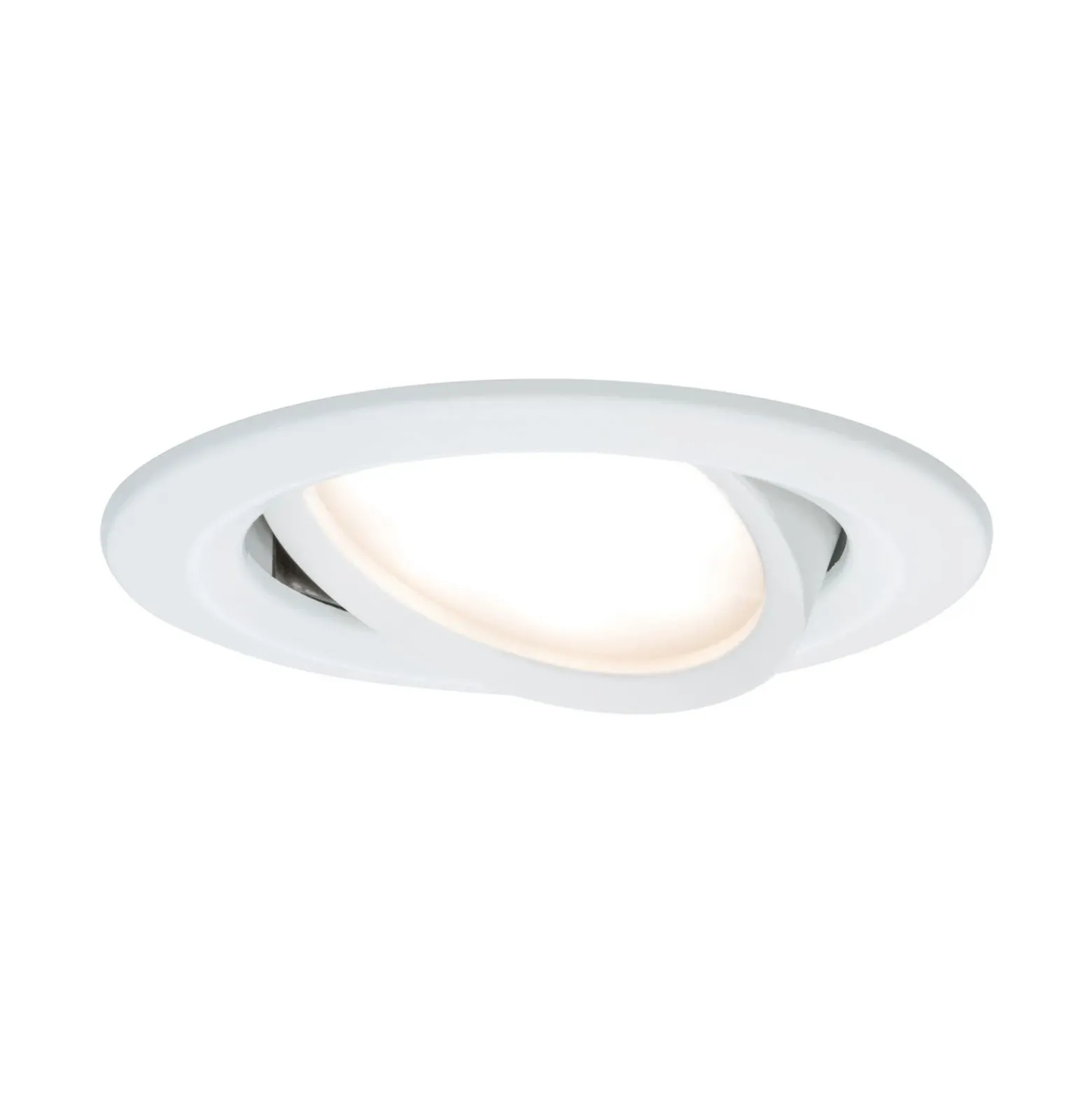 Foco LED Paulmann Nova Coin, juego de 3, blanco, orientable, 2700 K