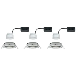 Foco LED Paulmann Nova Coin, juego de 3 unidades, de hierro, orientable, 2700 K