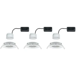 Foco LED Paulmann Nova Coin, juego de 3, aluminio, orientable, 2700 K