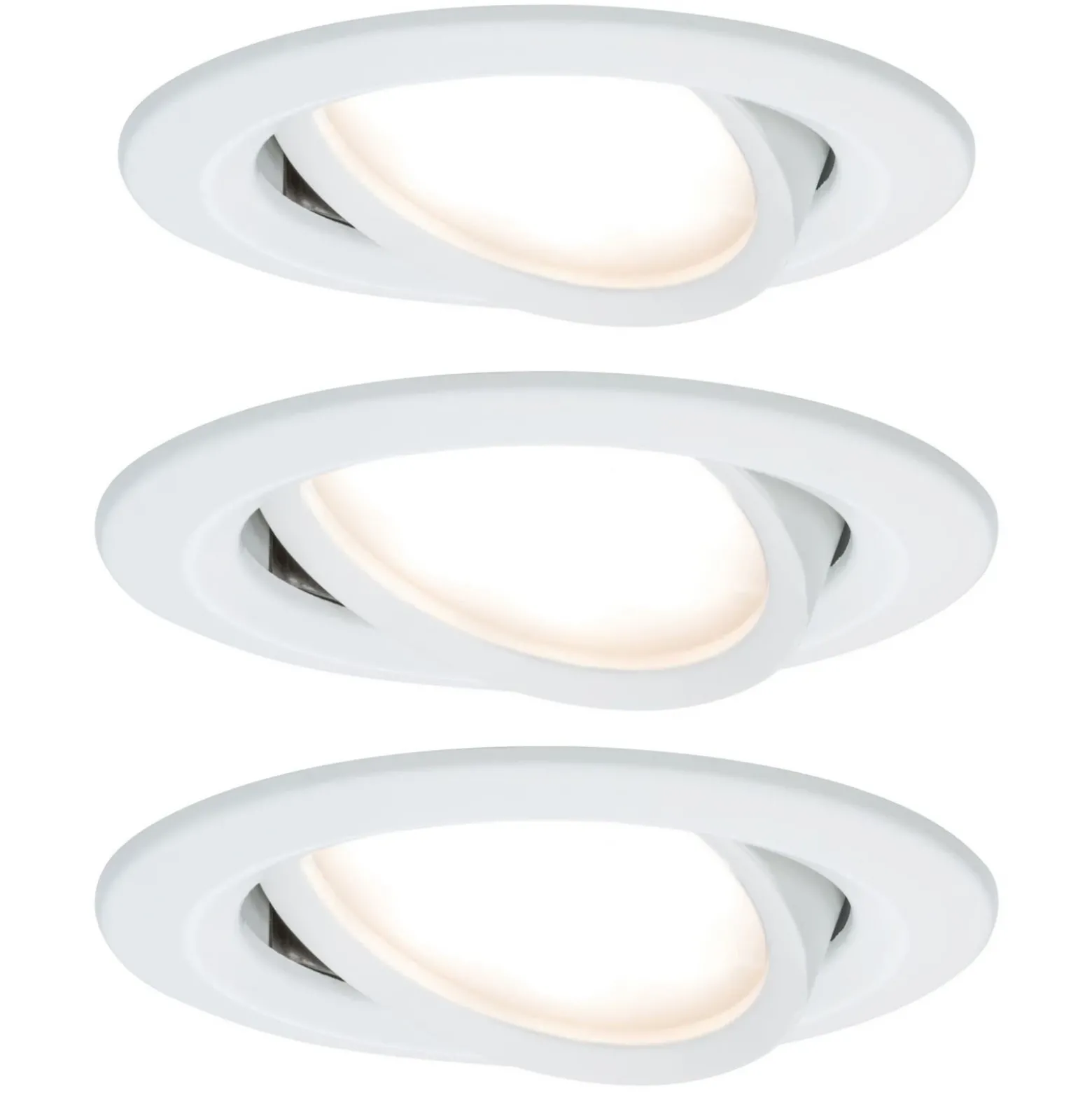 Foco LED Paulmann Nova Coin, juego de 3, aluminio, orientable, 2700 K