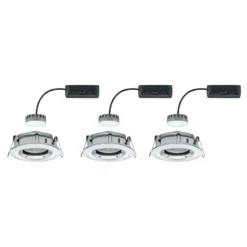 Foco LED Paulmann Nova Plus Coin, juego de 3 unidades, redondo, cromado, 2700