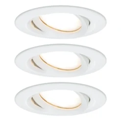Foco LED Paulmann Nova Plus Coin, juego de 3, redondo, blanco, 2700 K, IP65