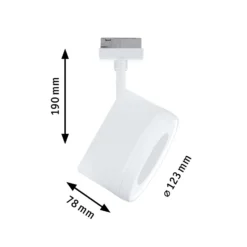 Foco LED Paulmann URail Arena, blanco señal, 4000 K, atenuable