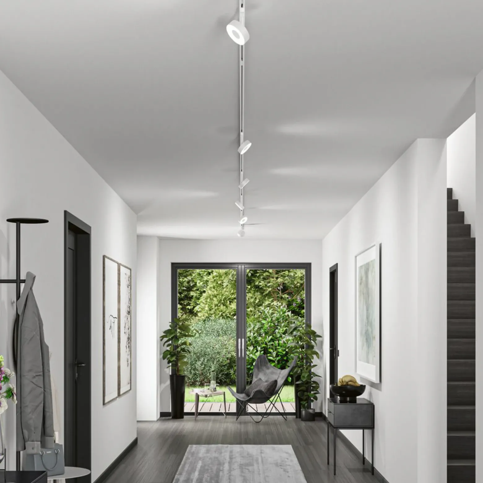 Foco LED Paulmann URail Circle, regulable en 3 pasos, 3000 K, blanco señal