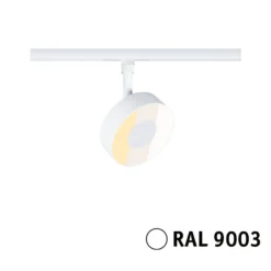 Foco LED Paulmann URail Circle, blanco mate, atenuable en 3 niveles, CCT