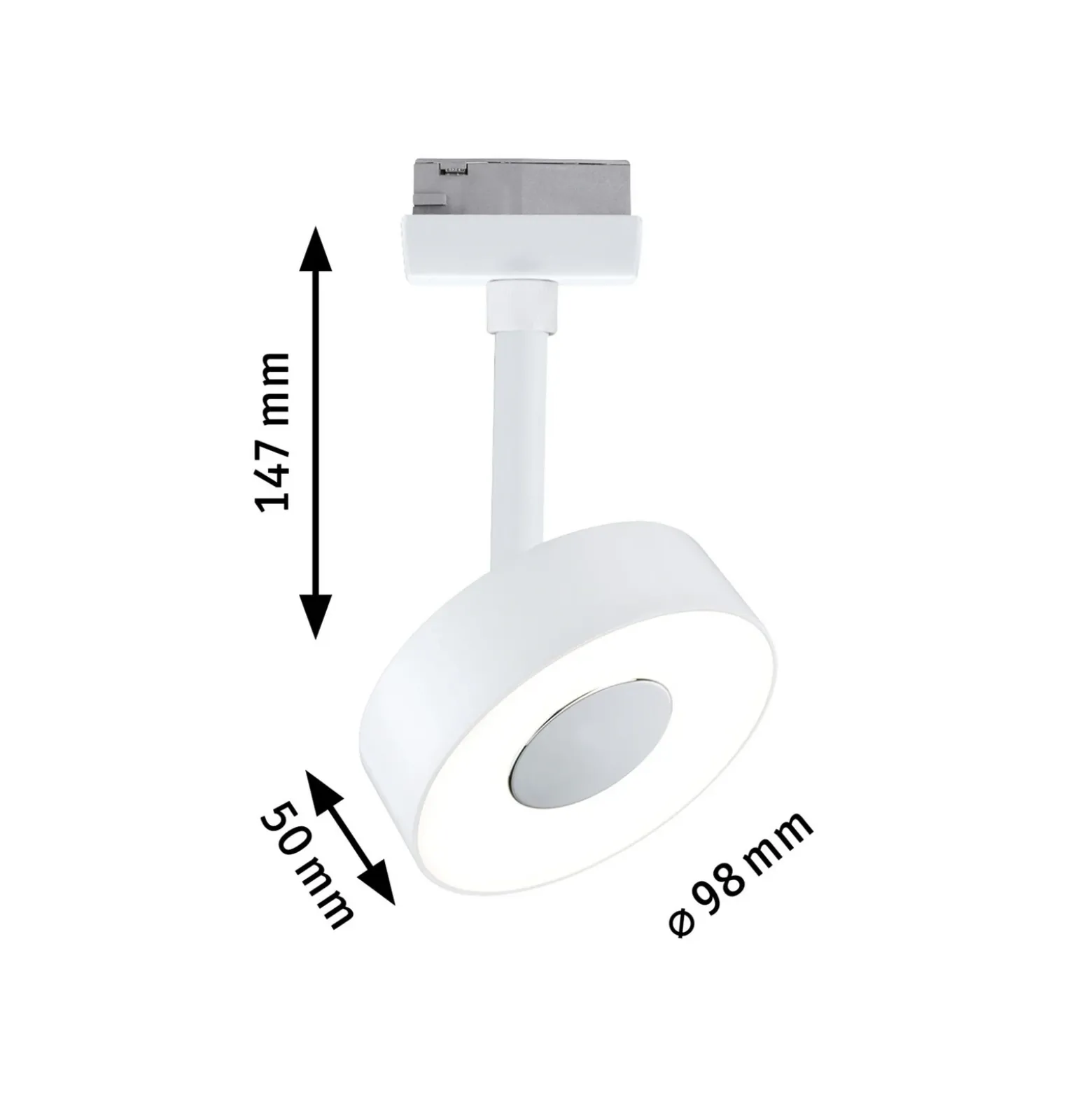 Foco LED Paulmann URail Circle atenuable 3000 K blanco señal