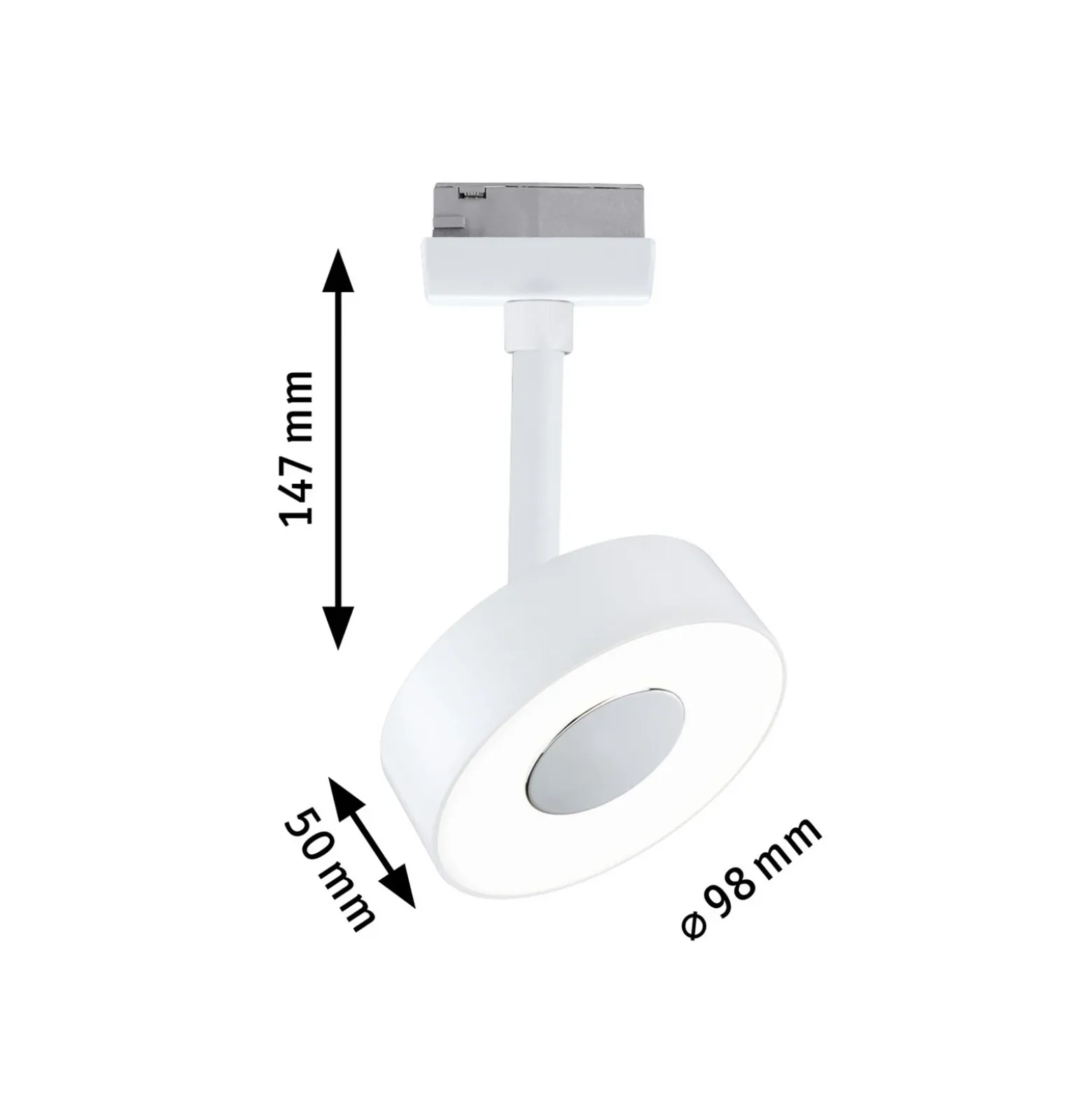 Foco LED Paulmann URail Circle, 3stepdim, 4000 K, blanco señal