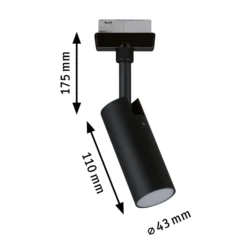 Foco LED Paulmann URail Tubo negro 4000 K