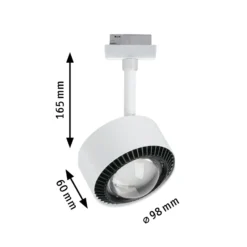 Foco LED Paulman URail Aldan, blanco señal, White Switch