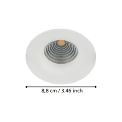 Foco LED Saliceto redondo rígido 2.700K blanco