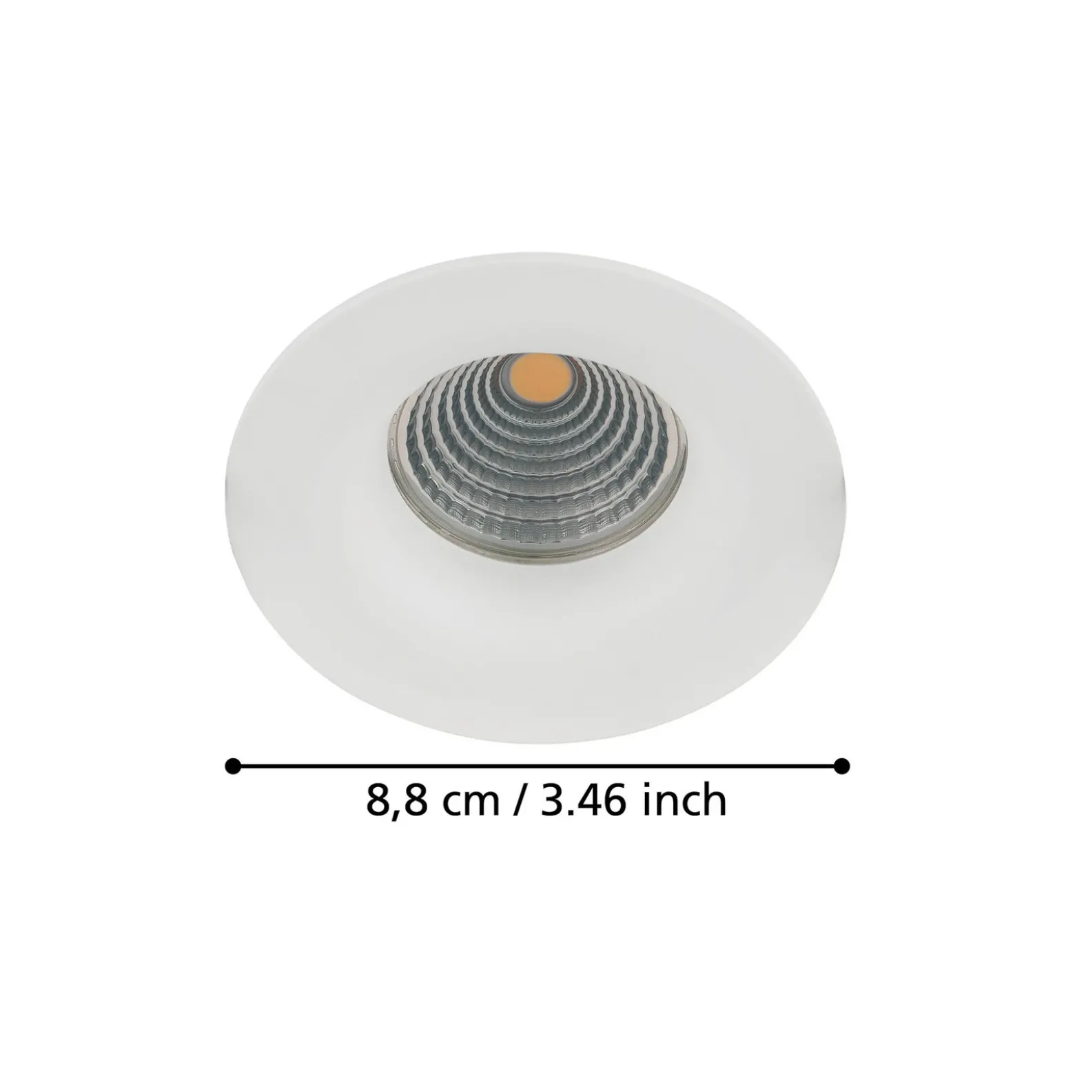 Foco LED Saliceto redondo rígido 2.700K blanco