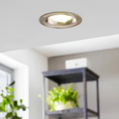 Foco LED Saliceto redondo rígido 2.700K níquel