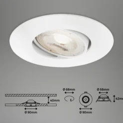 Foco LED 7602 3 ud IP65 3.000 K blanco