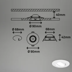 Foco LED 7597 3 ud IP65 4.000 K blanco