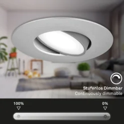 Foco LED 7597 3 ud IP65 4.000 K cromo mate