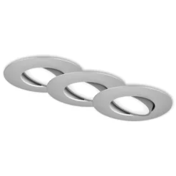 Foco LED 7597 3 ud IP65 4.000 K cromo mate