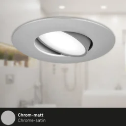 Foco LED 7597 3 ud IP65 4.000 K cromo mate