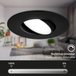 Foco LED 7597 3 ud IP65 4.000 K negro
