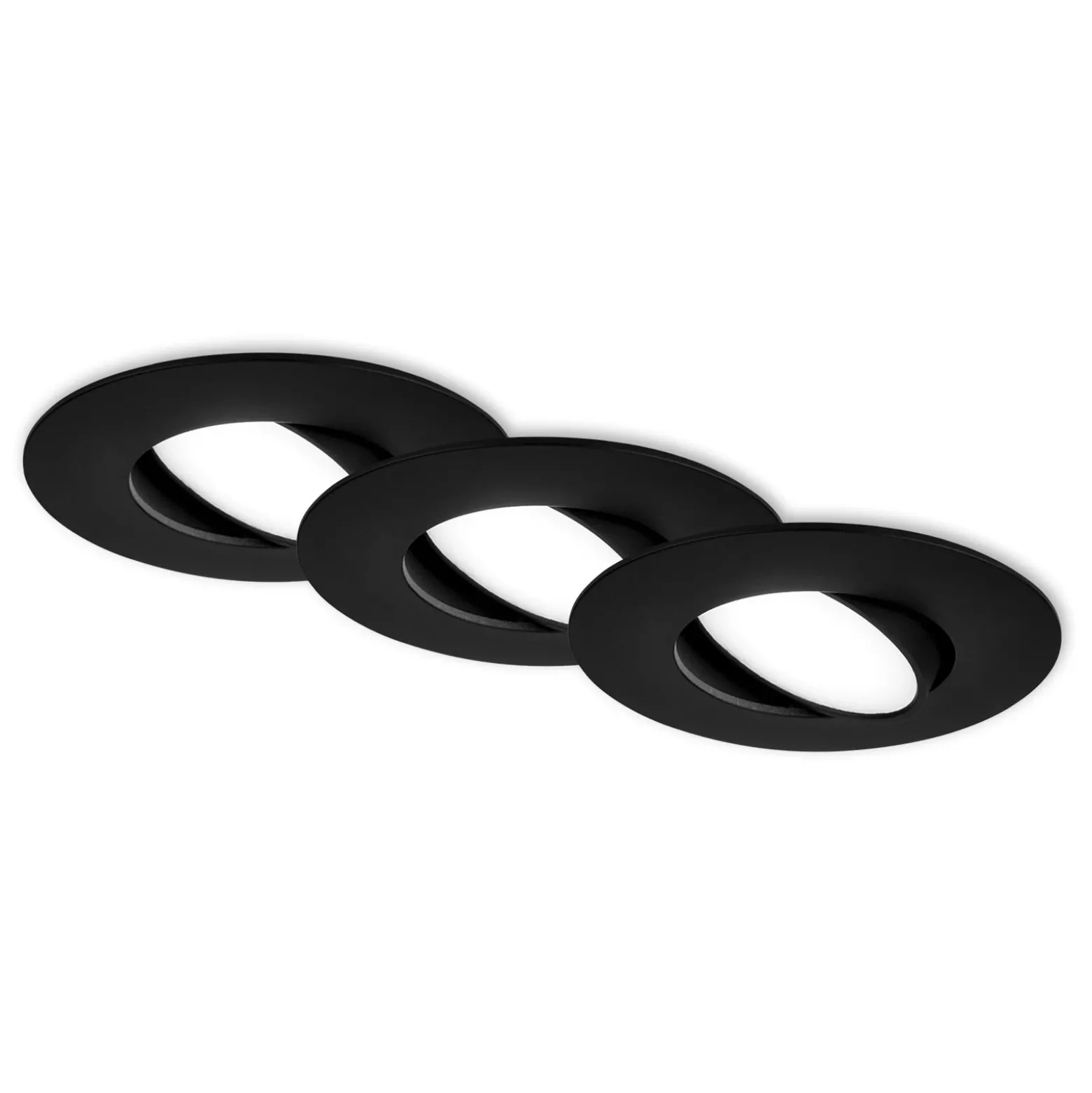 Foco LED 7597 3 ud IP65 4.000 K negro