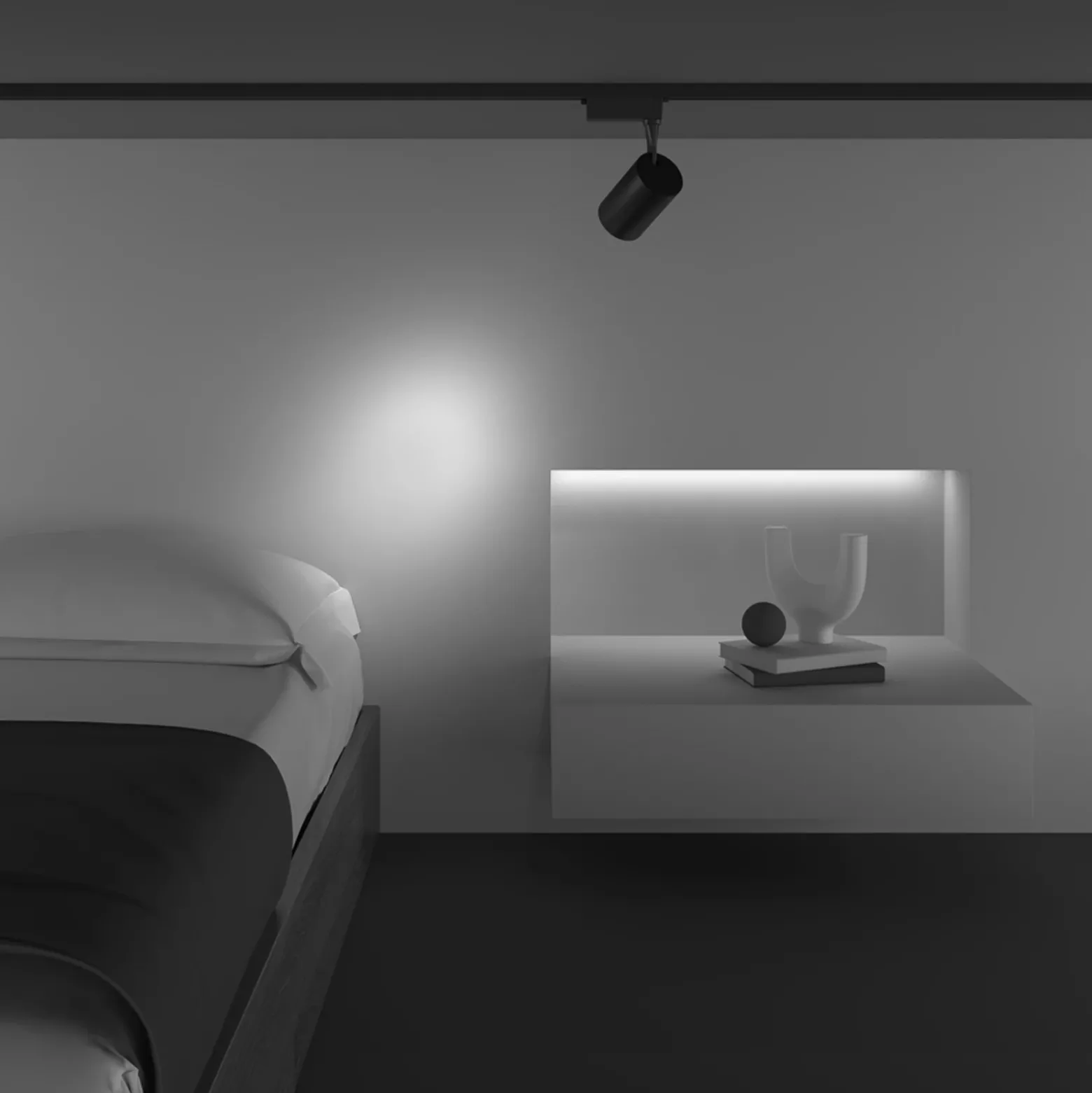 Foco LED Vuoro Unity, negro, 4.000 K, 10 W, 1 fase