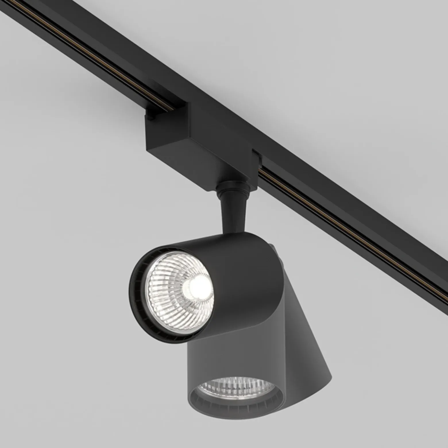 Foco LED Vuoro Unity, negro, 4.000 K, 10 W, 1 fase
