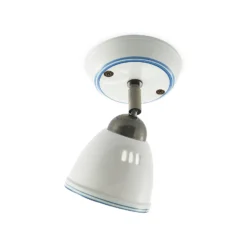 Foco Lindby Eneas, altura 16 cm, blanco, 1 luz, cerámica