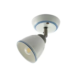Foco Lindby Eneas, altura 16 cm, blanco, 1 luz, cerámica