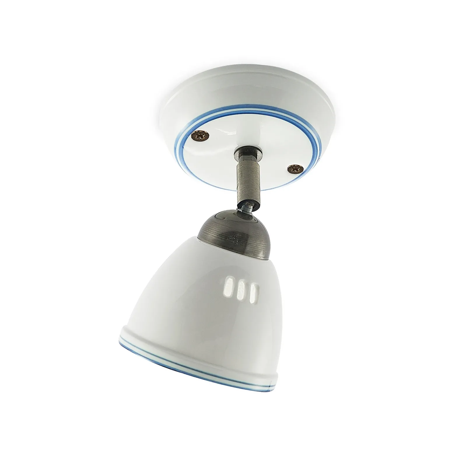 Foco Lindby Eneas, altura 16 cm, blanco, 1 luz, cerámica