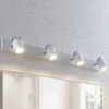 Foco Lindby Kardo, 4 luces, blanco, metal, IP44