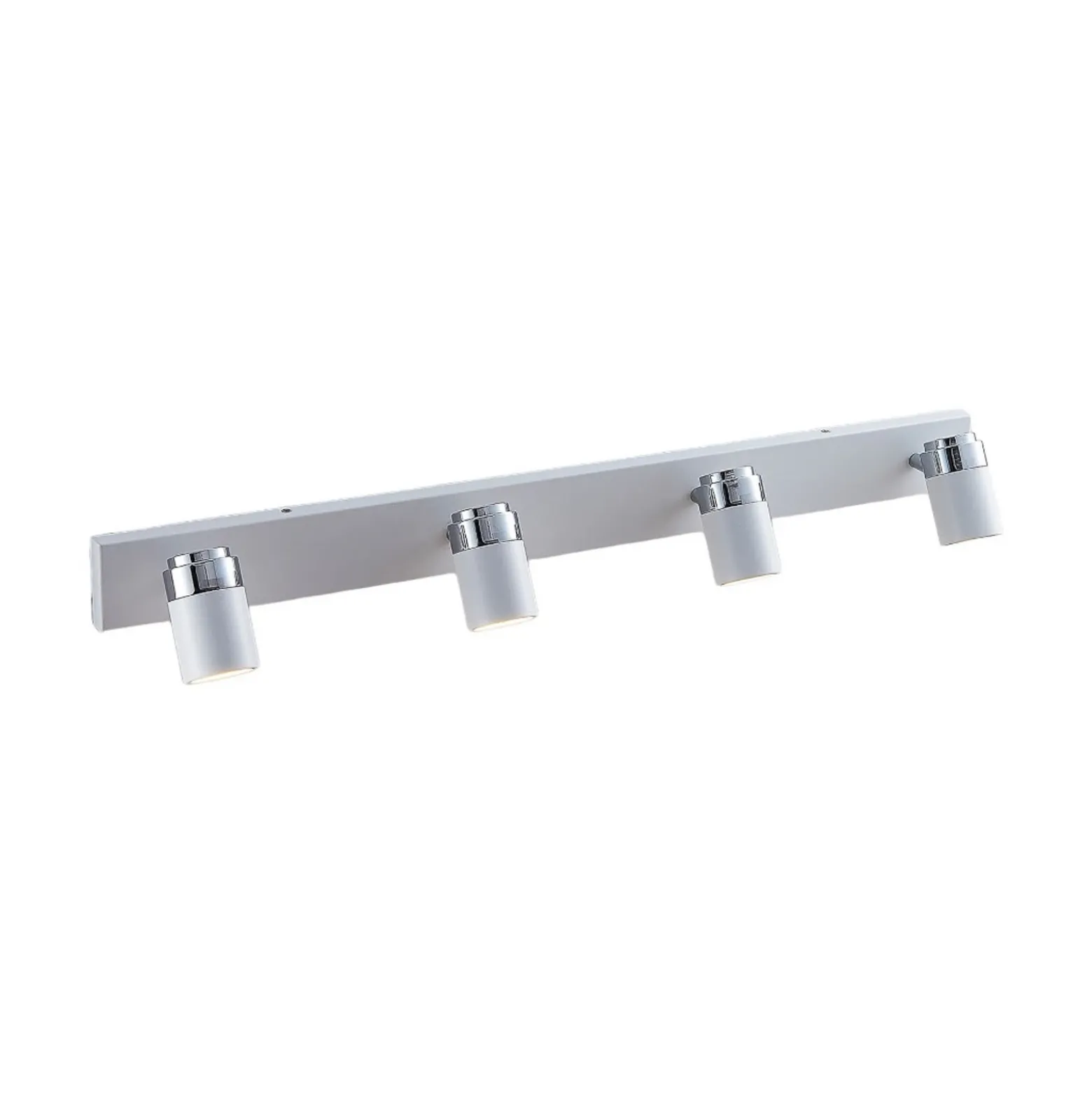 Foco Lindby Kardo, 4 luces, blanco, metal, IP44