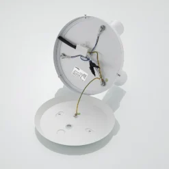 Foco Lindby Kardo, redondo, 3 luces, blanco, metal, IP44