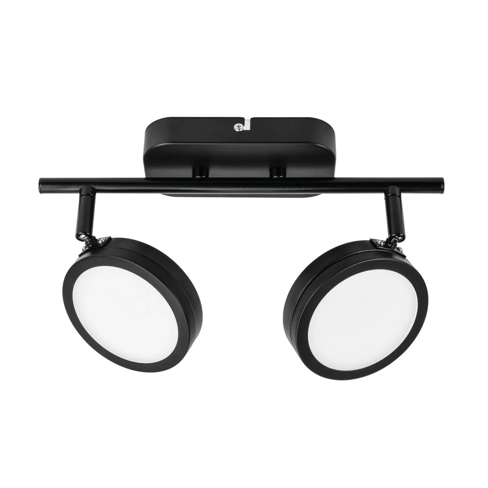 Foco Lindby Neros, negro, 2 luces, 31,5 cm, CCT, hierro